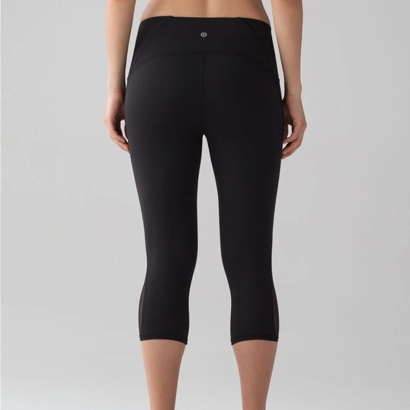 Lululemon Black-Gray Caprice Athletic Leggings size 6 🏋️‍♀️🏋️‍♀️🏋️‍♀️ (F) - Picture 1 of 8
